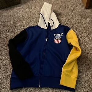 Mens Polo Hoodie. Like new. Only wore a few times.
